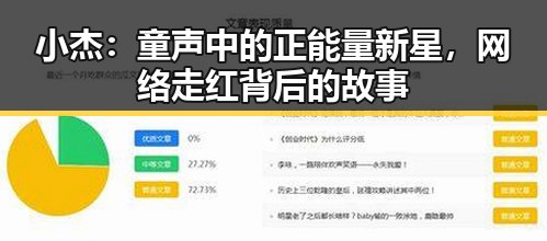 小杰：童声中的正能量新星，网络走红背后的故事